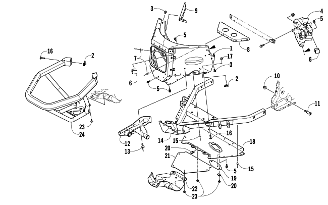 FRONT BUMPER AND FRAME ASSEMBLY