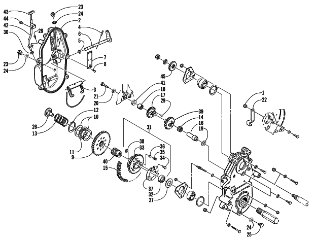 DRIVE/REVERSE DROPCASE ASSEMBLY (OPTIONAL)