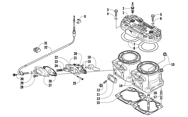 CYLINDER AND HEAD ASSEMBLY