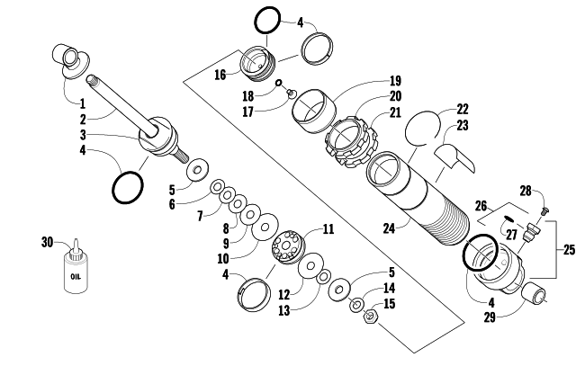 REAR SUSPENSION FRONT ARM SHOCK ABSORBER