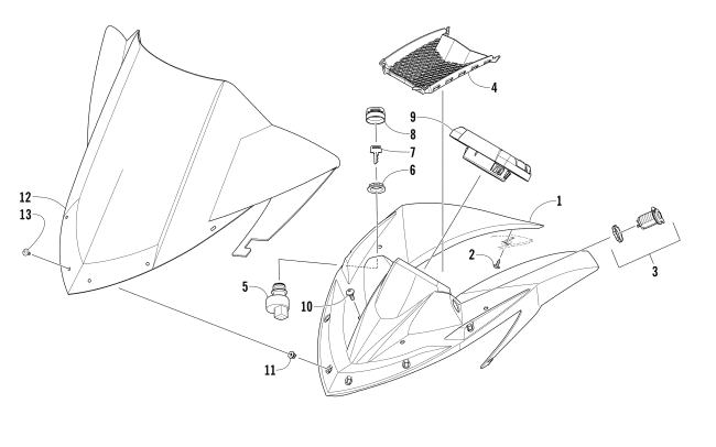 WINDSHIELD AND INSTRUMENTS ASSEMBLIES[101294]