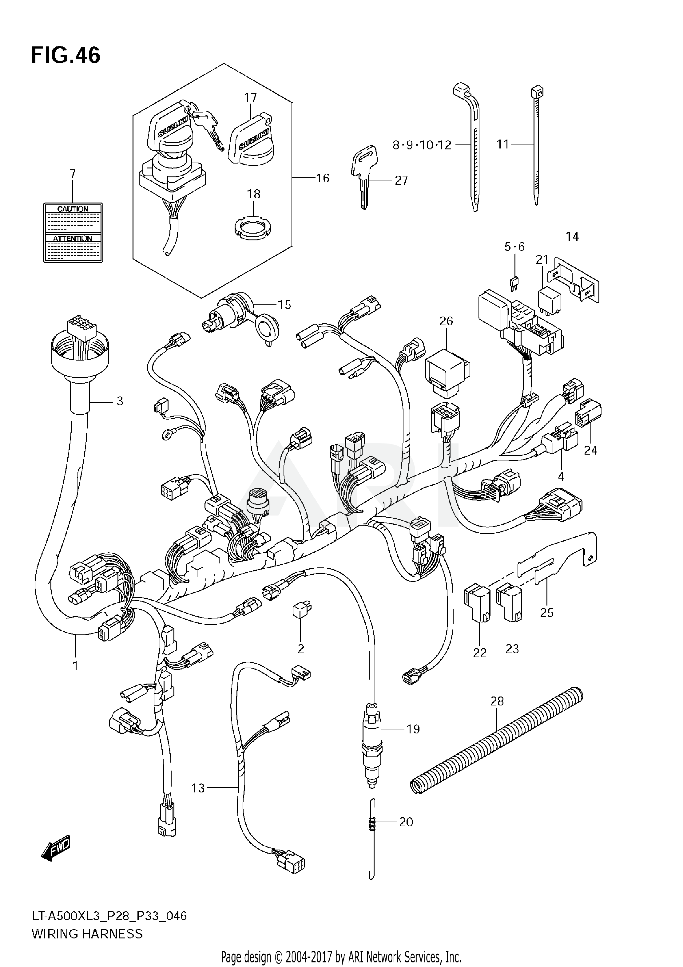 WIRING HARNESS (LT-A500XL3 E28)