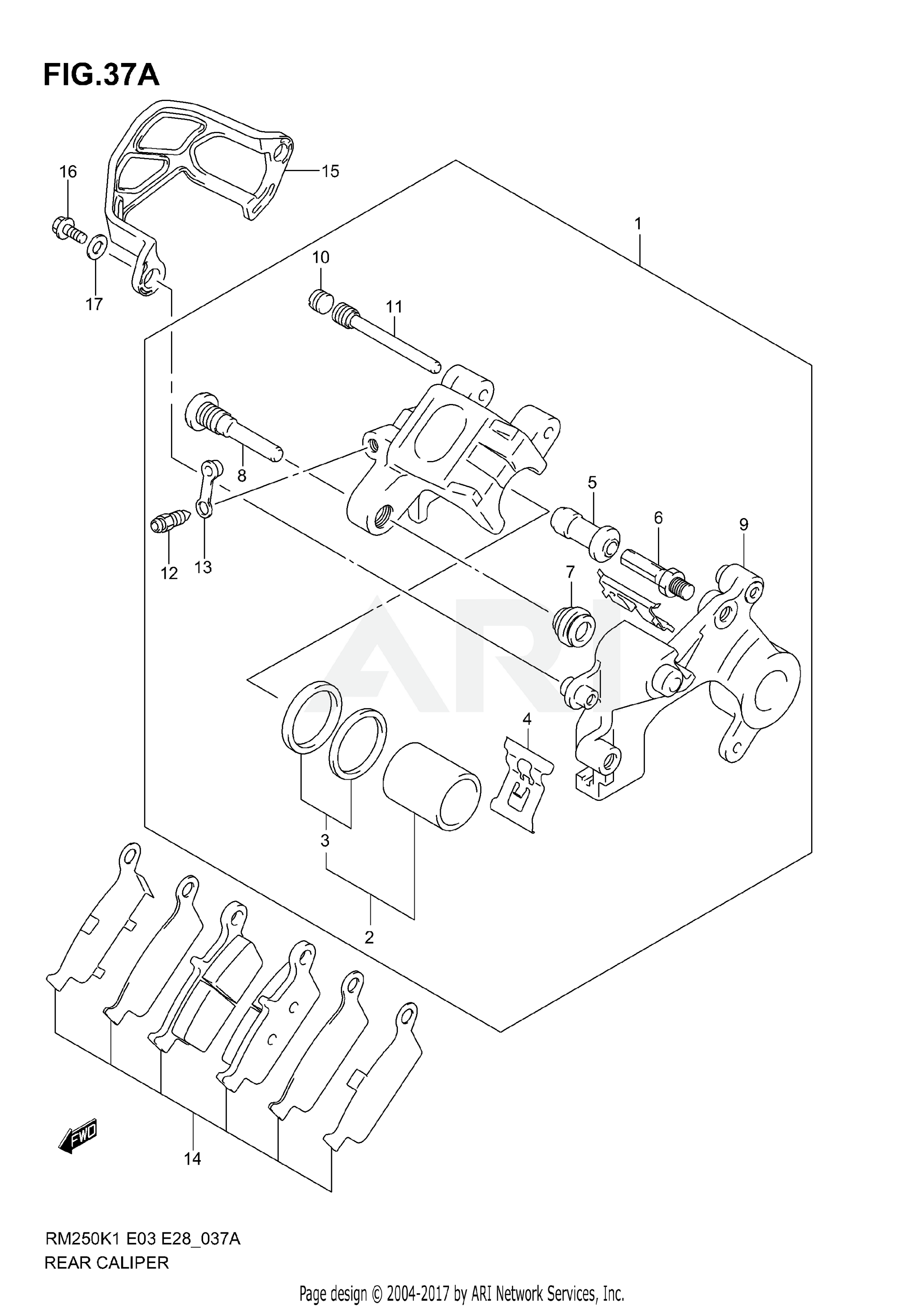 REAR CALIPER (MODEL K4)