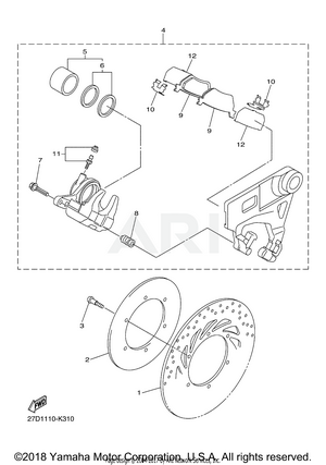 REAR BRAKE CALIPER