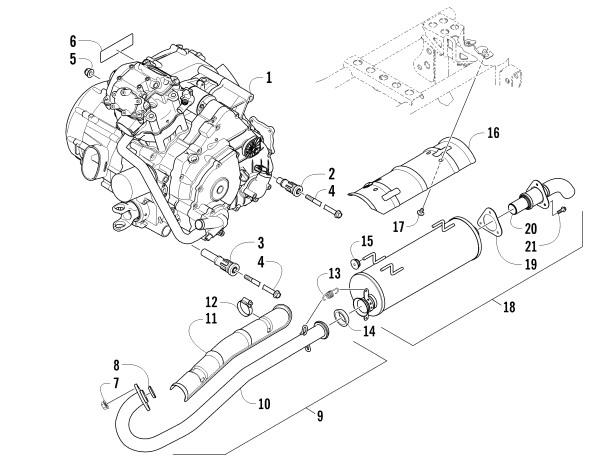 ENGINE AND EXHAUST