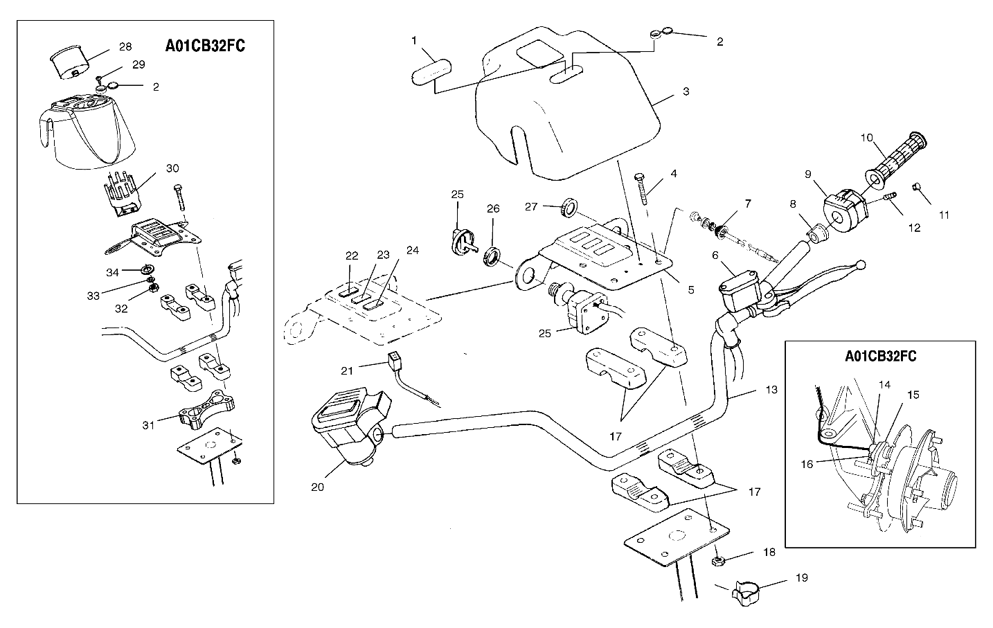 HANDLEBAR - A01CB32AA (4963966396C001)