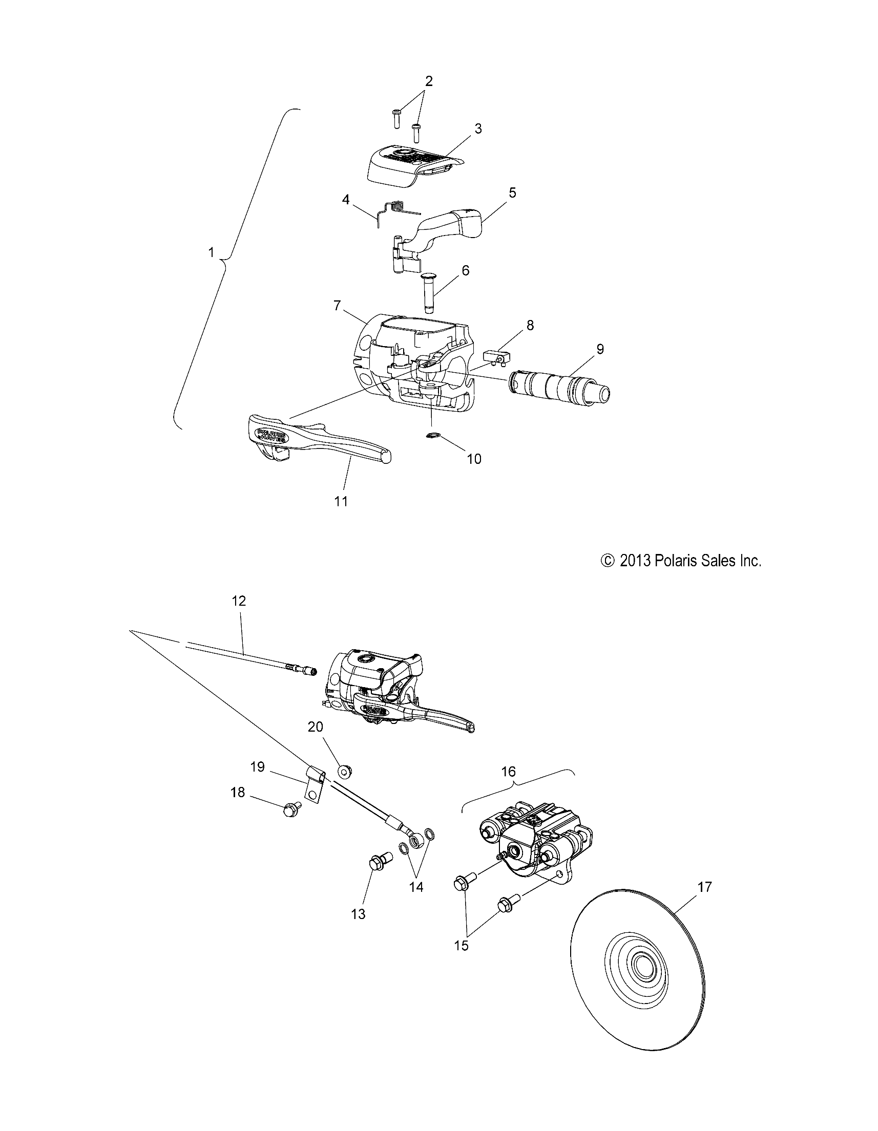 BRAKES, BRAKE SYSTEM - S14CS5BSL/BEL (49SNOWBRAKE14550)