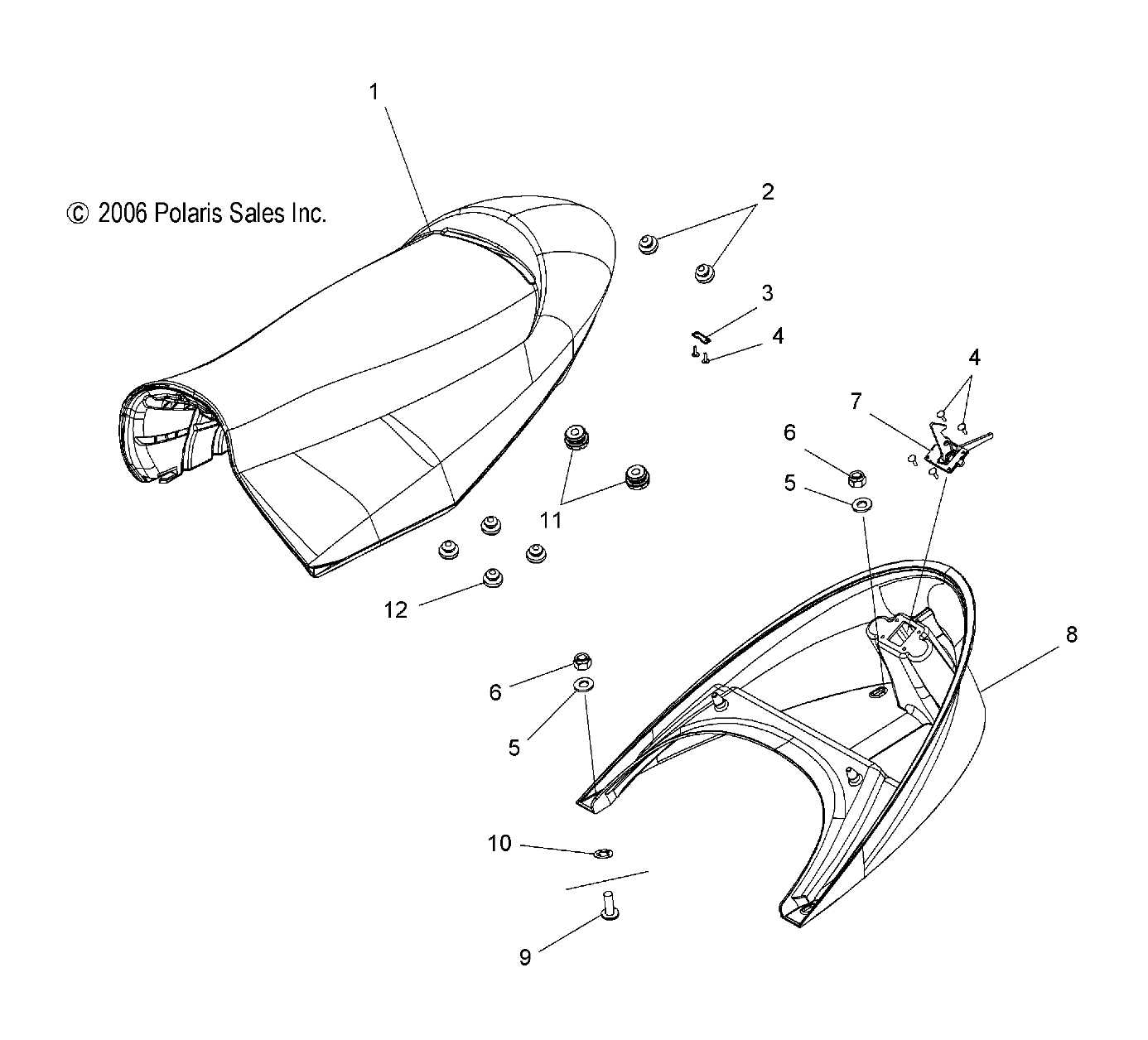 SEAT - S07PS6HS/HSA/HSB (49SNOWSEATCLEANSB)