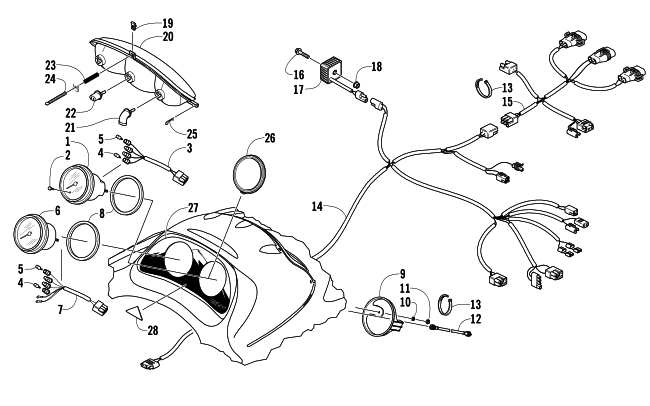 HEADLIGHT, INSTRUMENTS, AND WIRING ASSEMBLIES