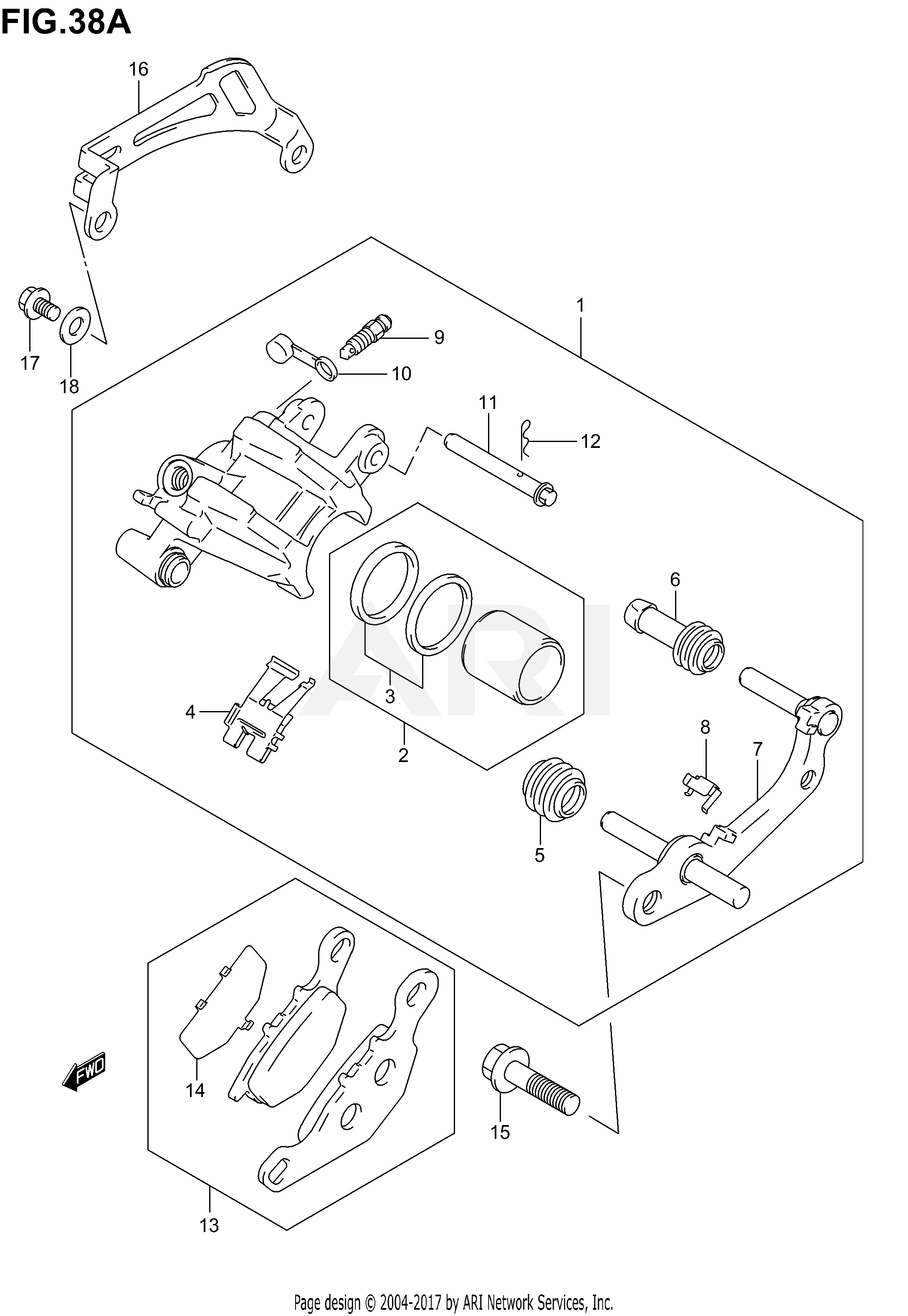 REAR CALIPER (MODEL K5/K6)