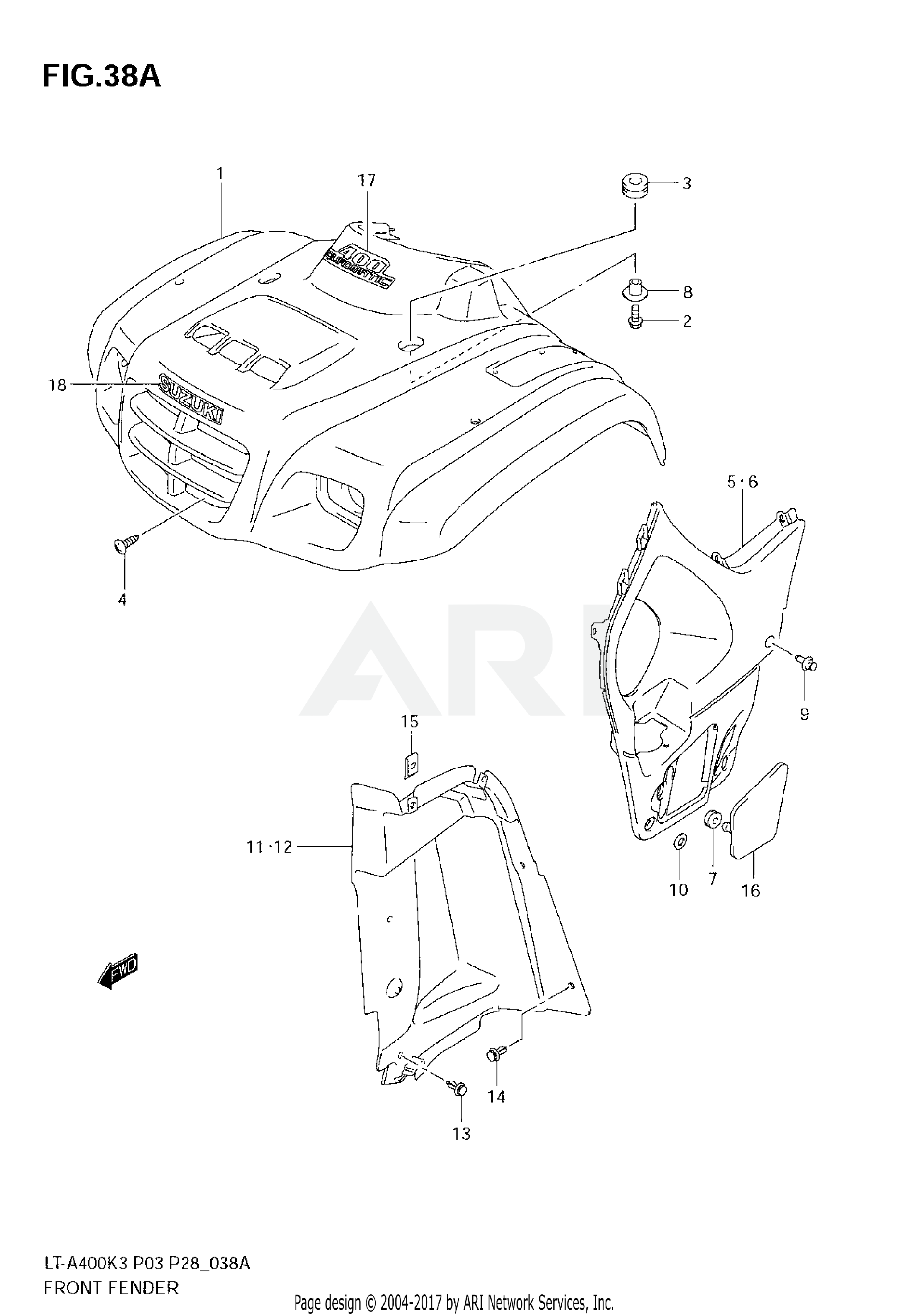 FRONT FENDER (MODEL K4)