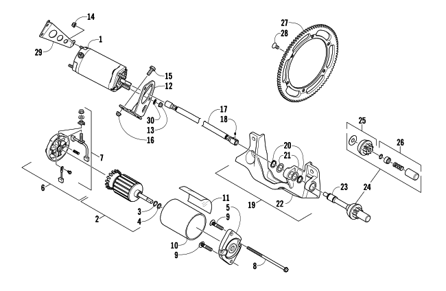 FLEX-DRIVE STARTER MOTOR ASSEMBLY