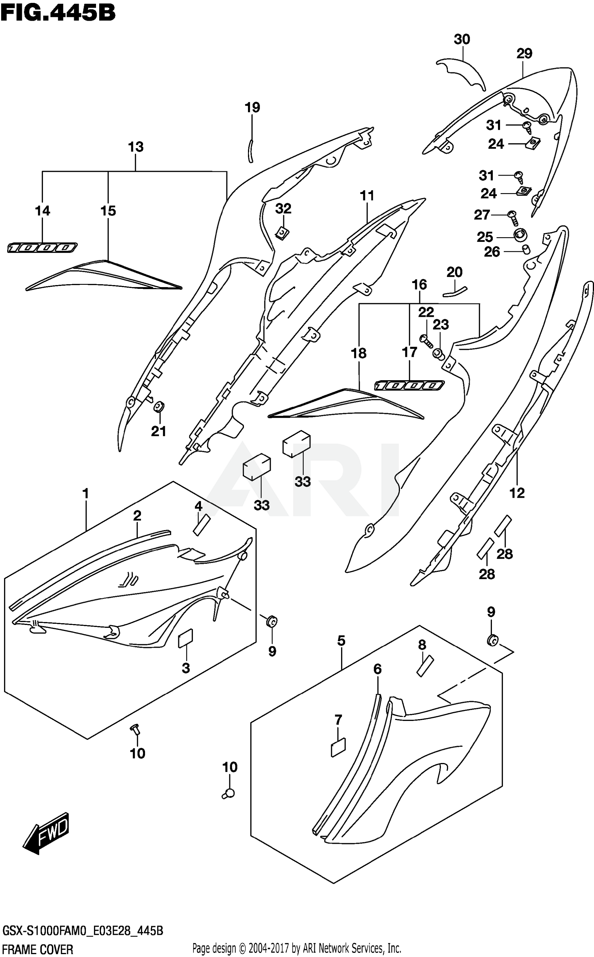 FRAME COVER (E28)