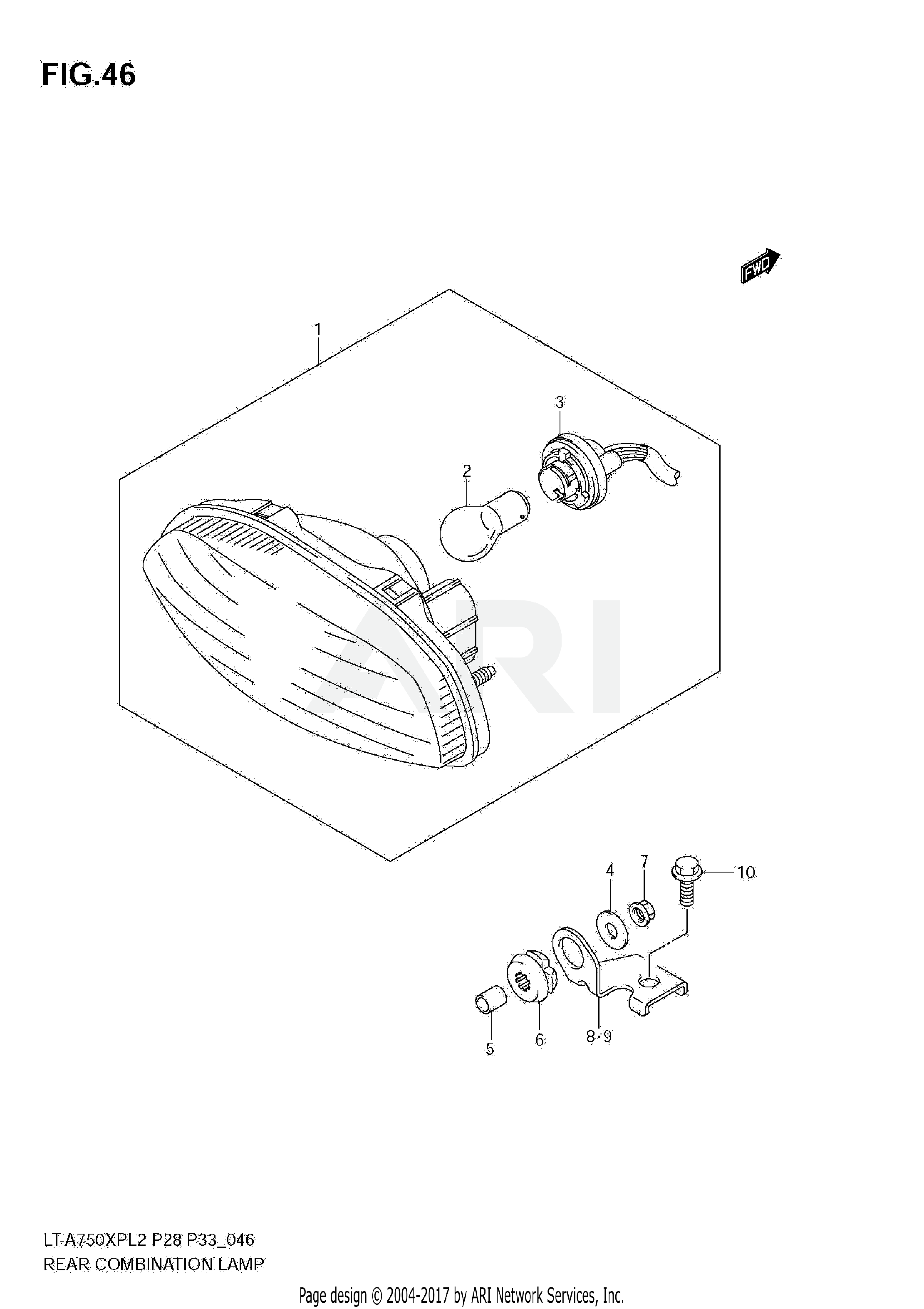 REAR COMBINATION LAMP (LT-A750XPZL2 E33)