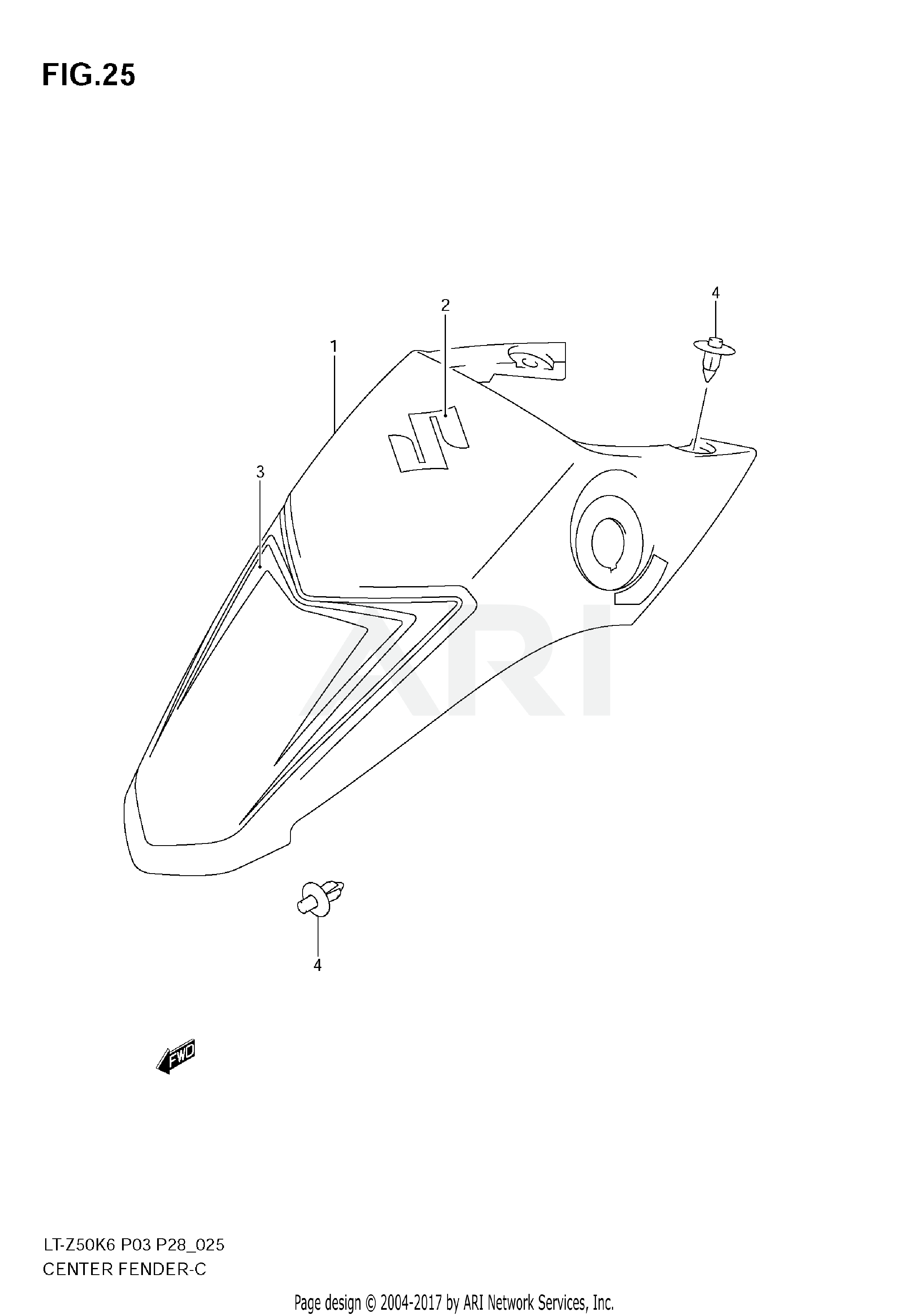 CENTER FENDER (MODEL K6)