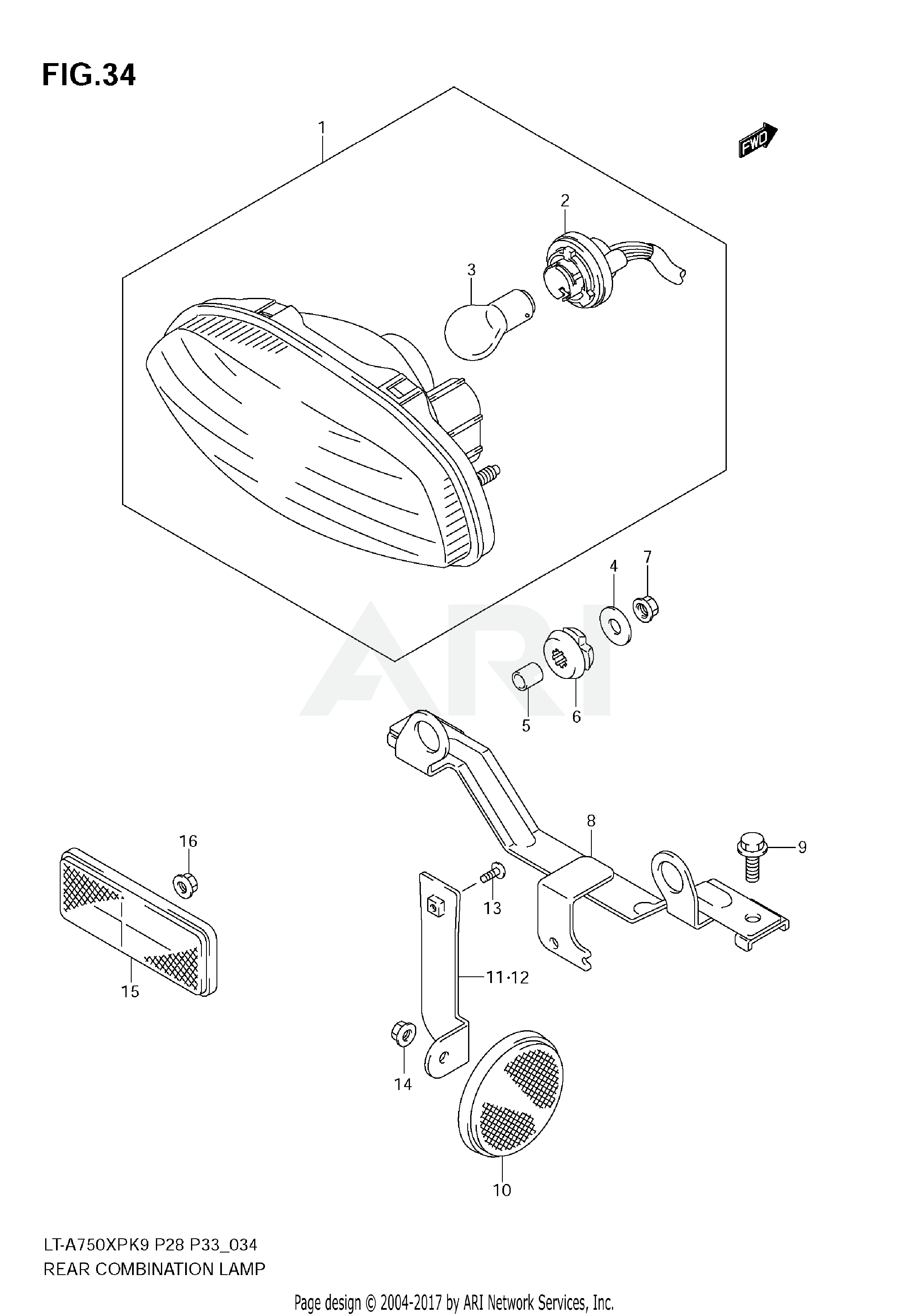 REAR COMBINATION LAMP (E28)