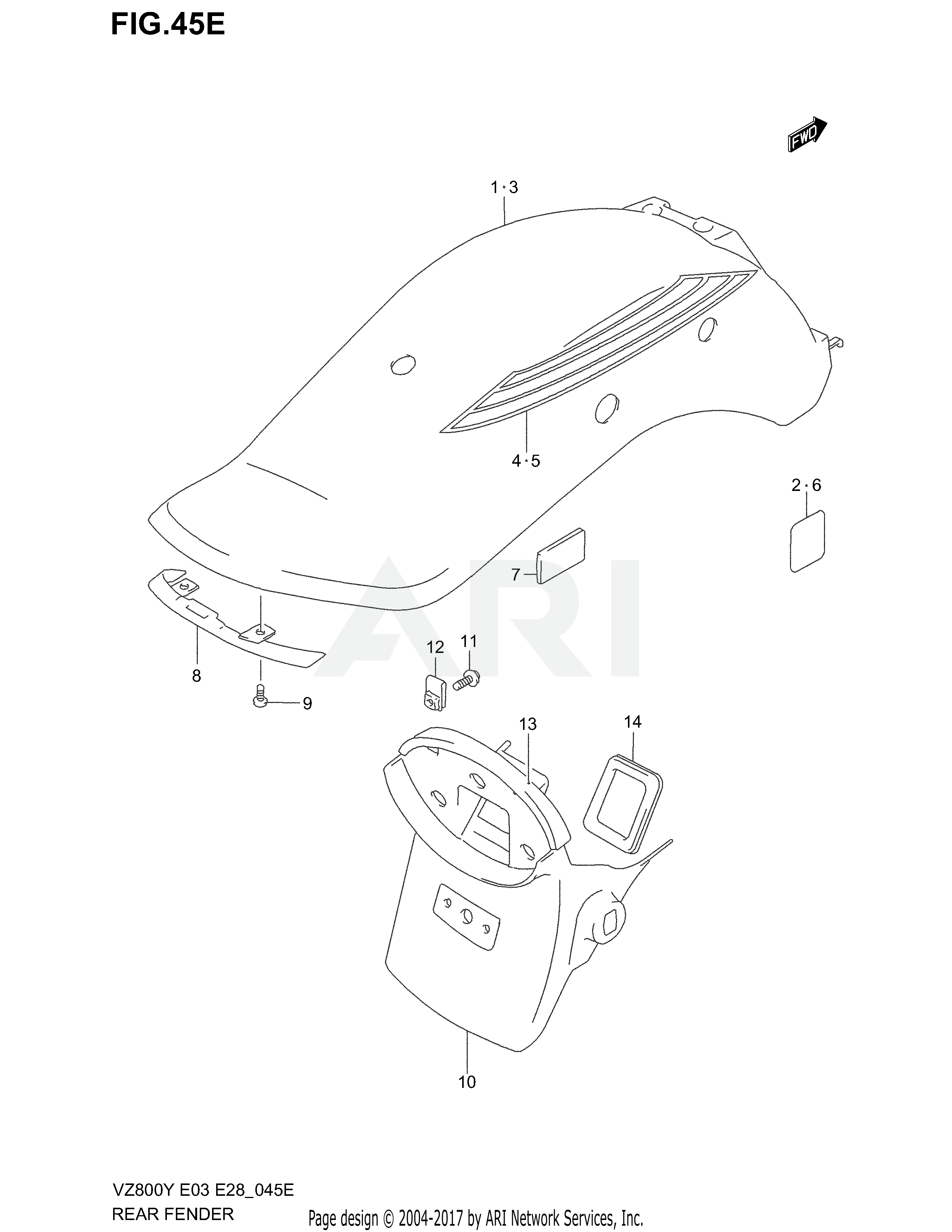 REAR FENDER (MODEL K3)