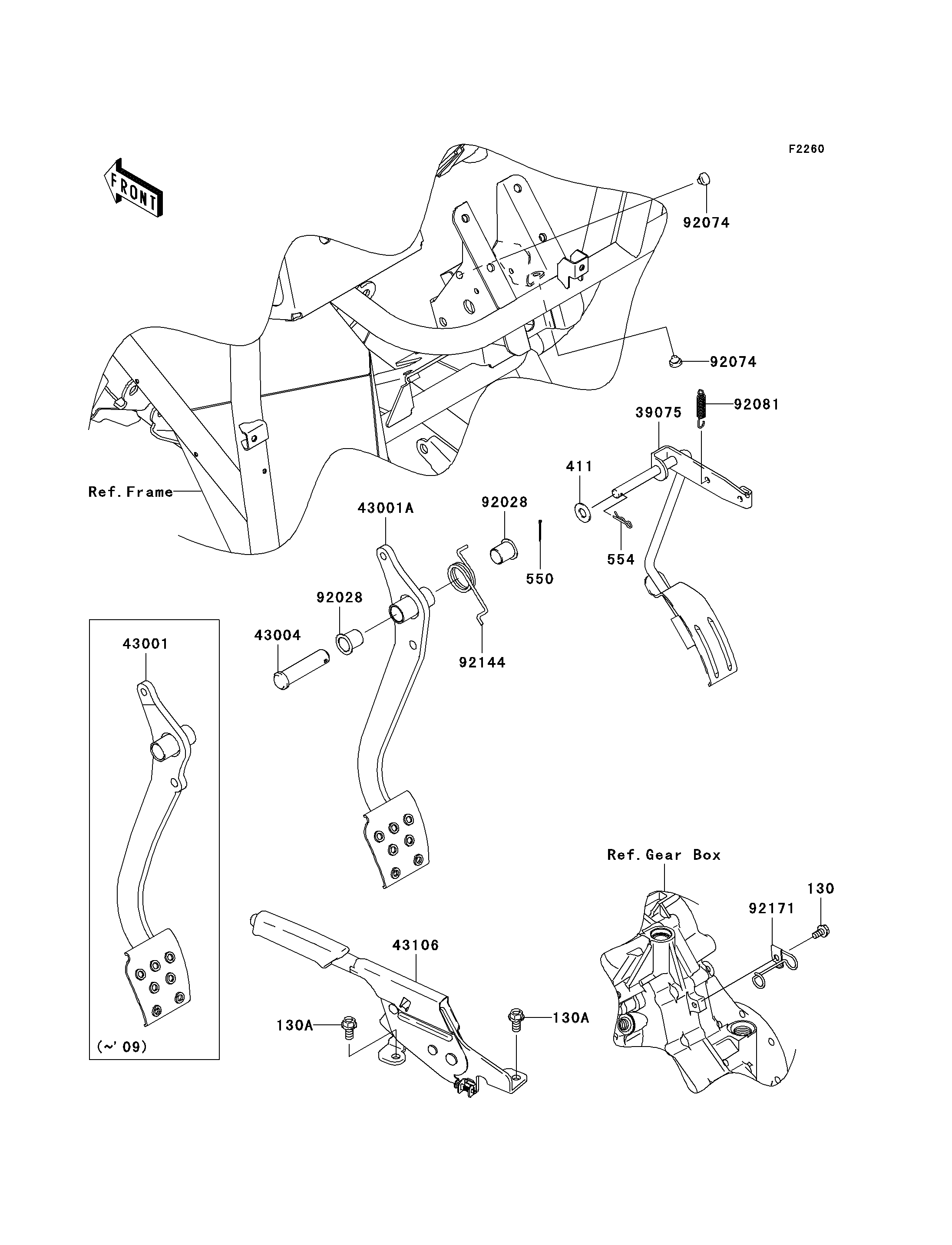 Brake Pedal/Throttle Lever