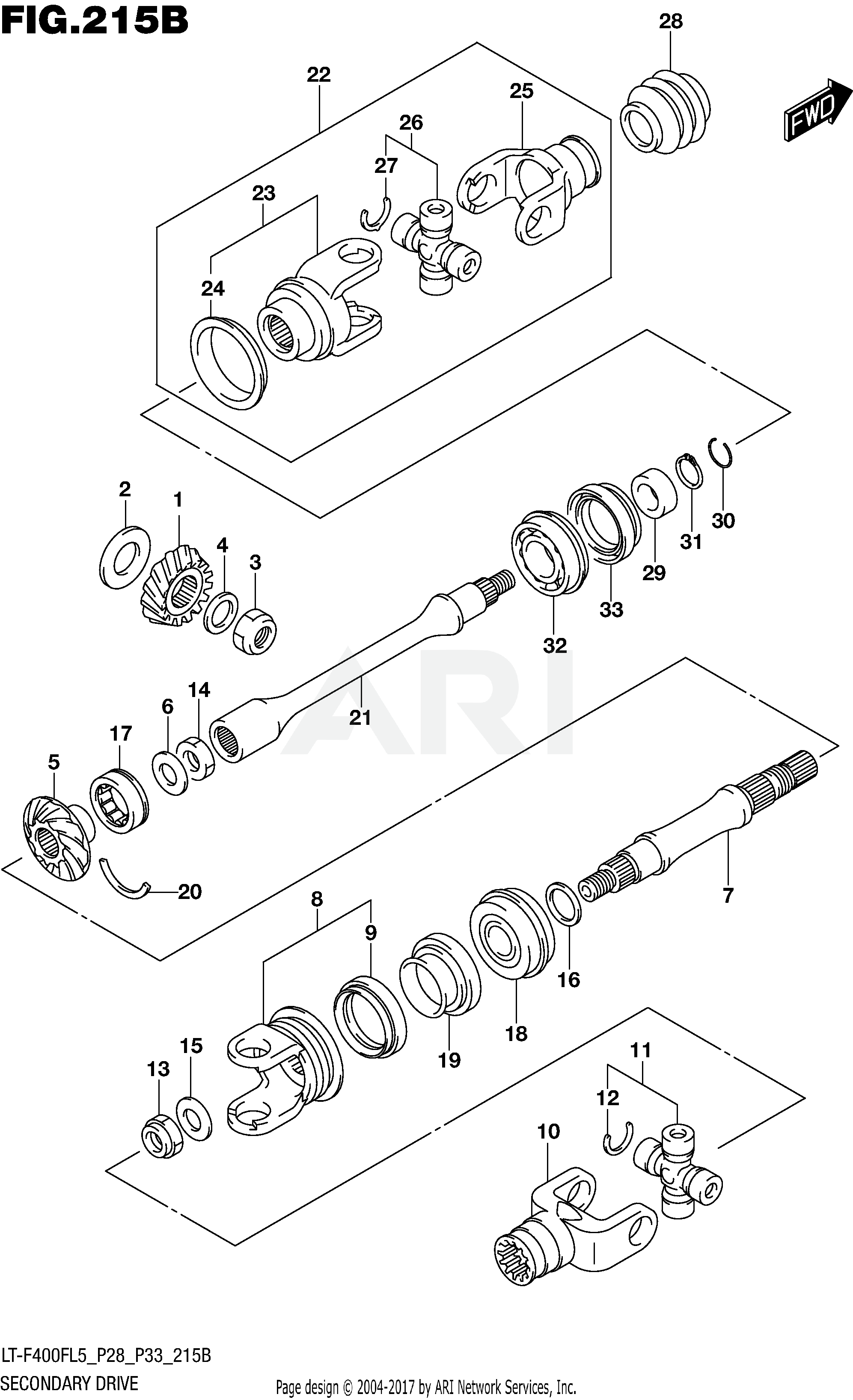 SECONDARY DRIVE (LT-F400FL5 P33)