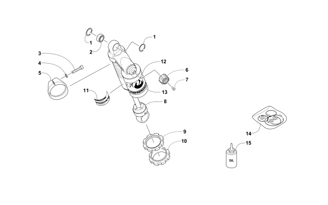 REAR SUSPENSION FRONT ARM SHOCK ABSORBER