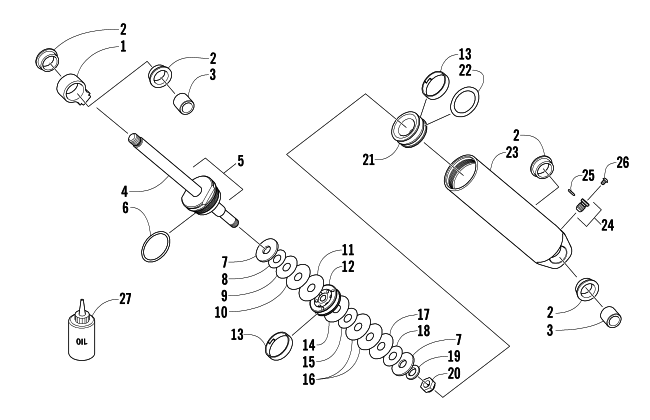 REAR SUSPENSION REAR ARM SHOCK ABSORBER