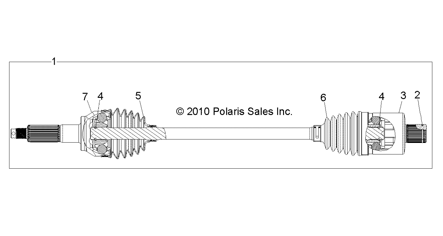 DRIVE TRAIN, REAR DRIVE SHAFT - R12TH76/TH7E/TX7E ALL OPTIONS (49RGRSHAFTDRIVERR1332878)