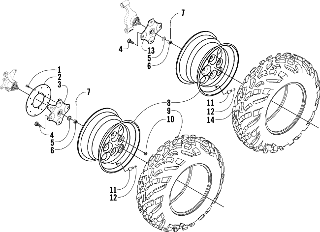 WHEEL AND TIRE ASSEMBLY