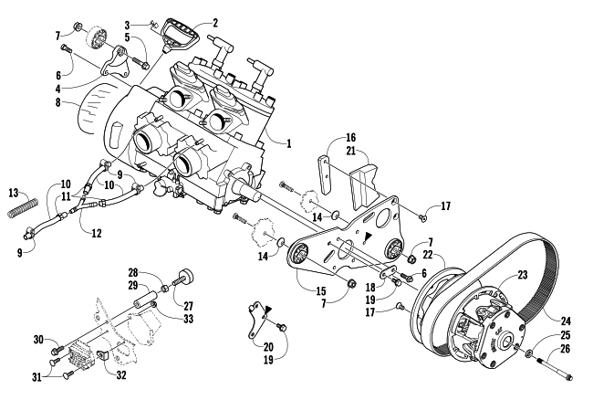 ENGINE AND RELATED PARTS