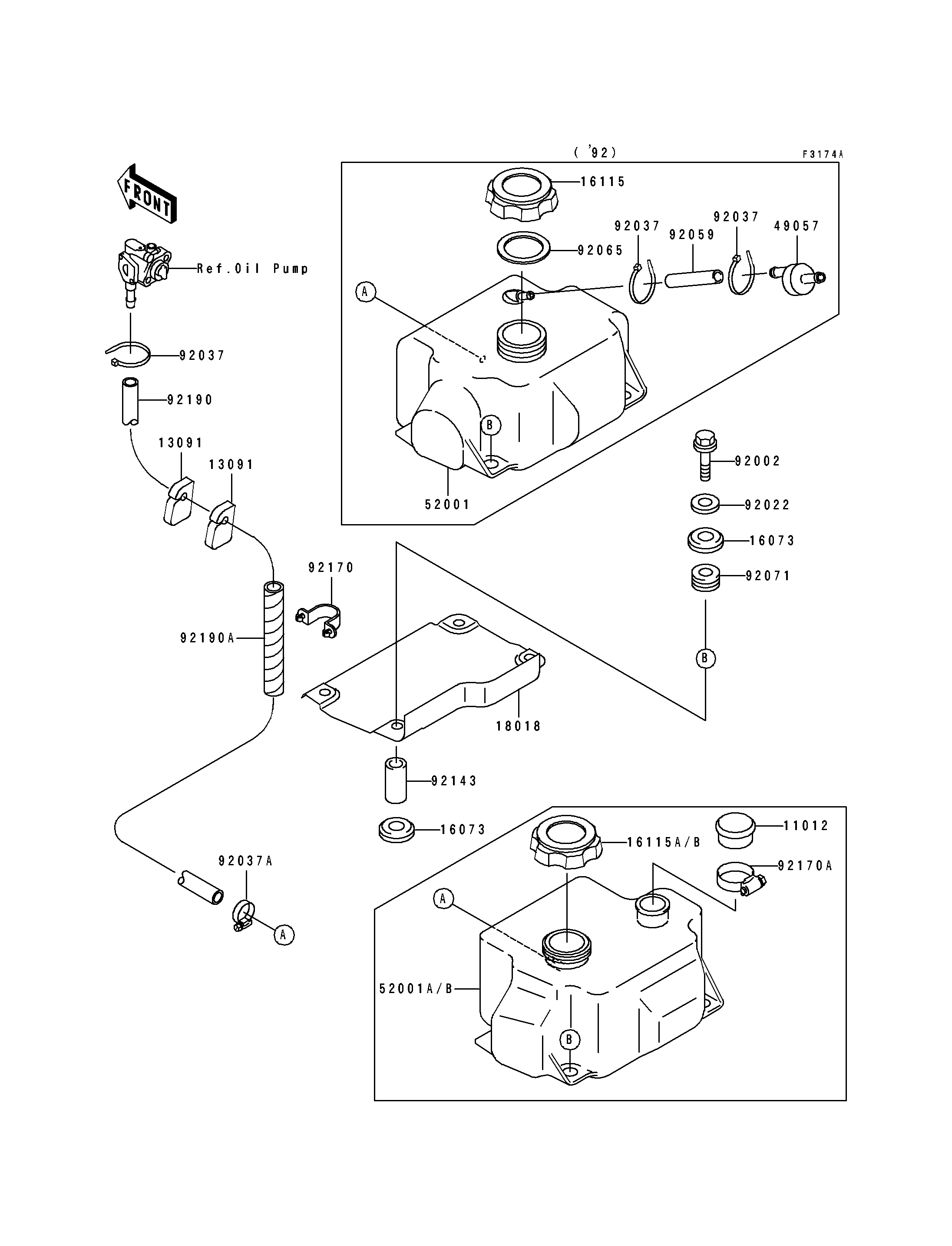 Oil Tank(KAW42718 92&amp;NAMI.)