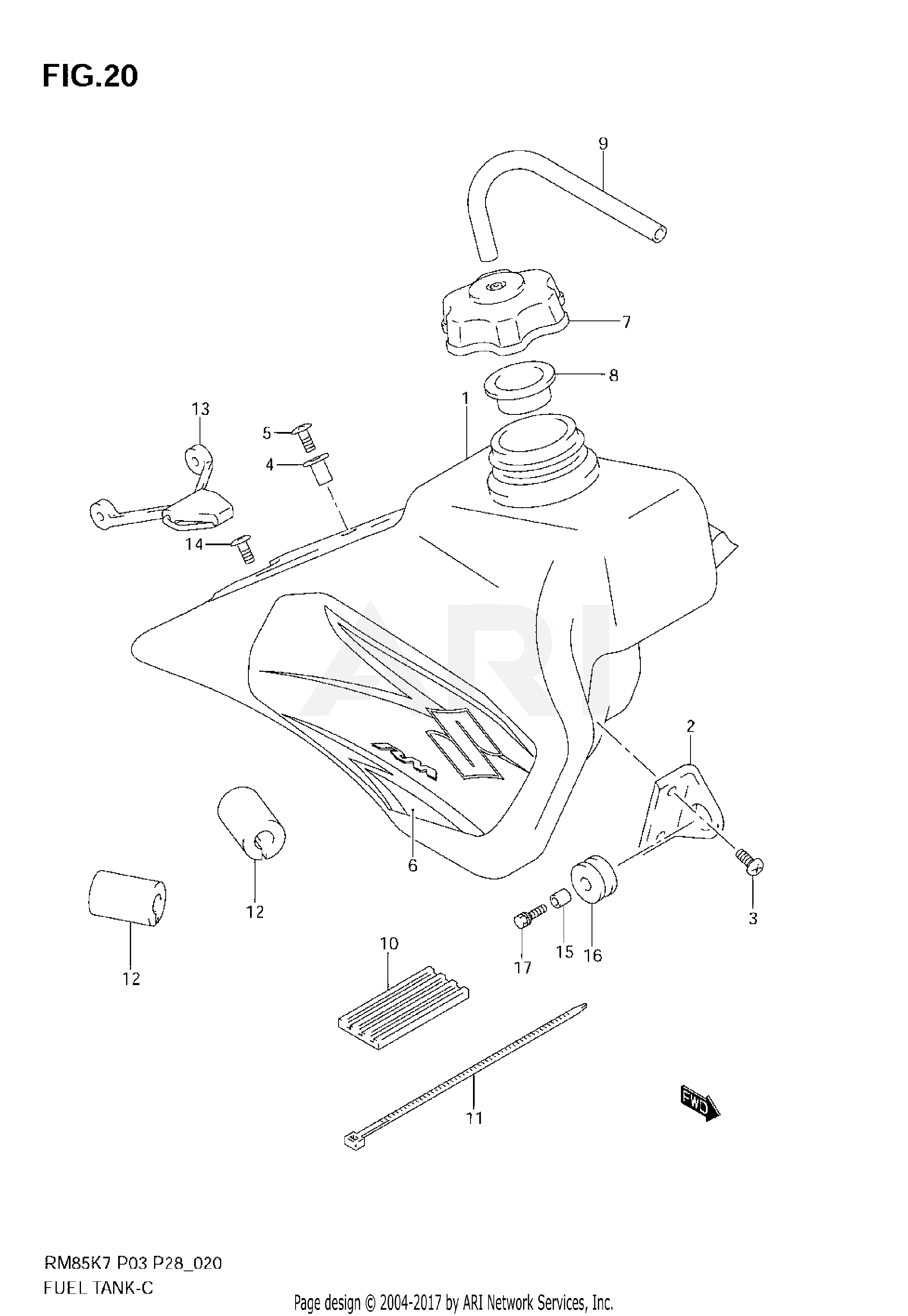 FUEL TANK (MODEL K7)