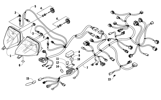 HEADLIGHT AND WIRING ASSEMBLIES