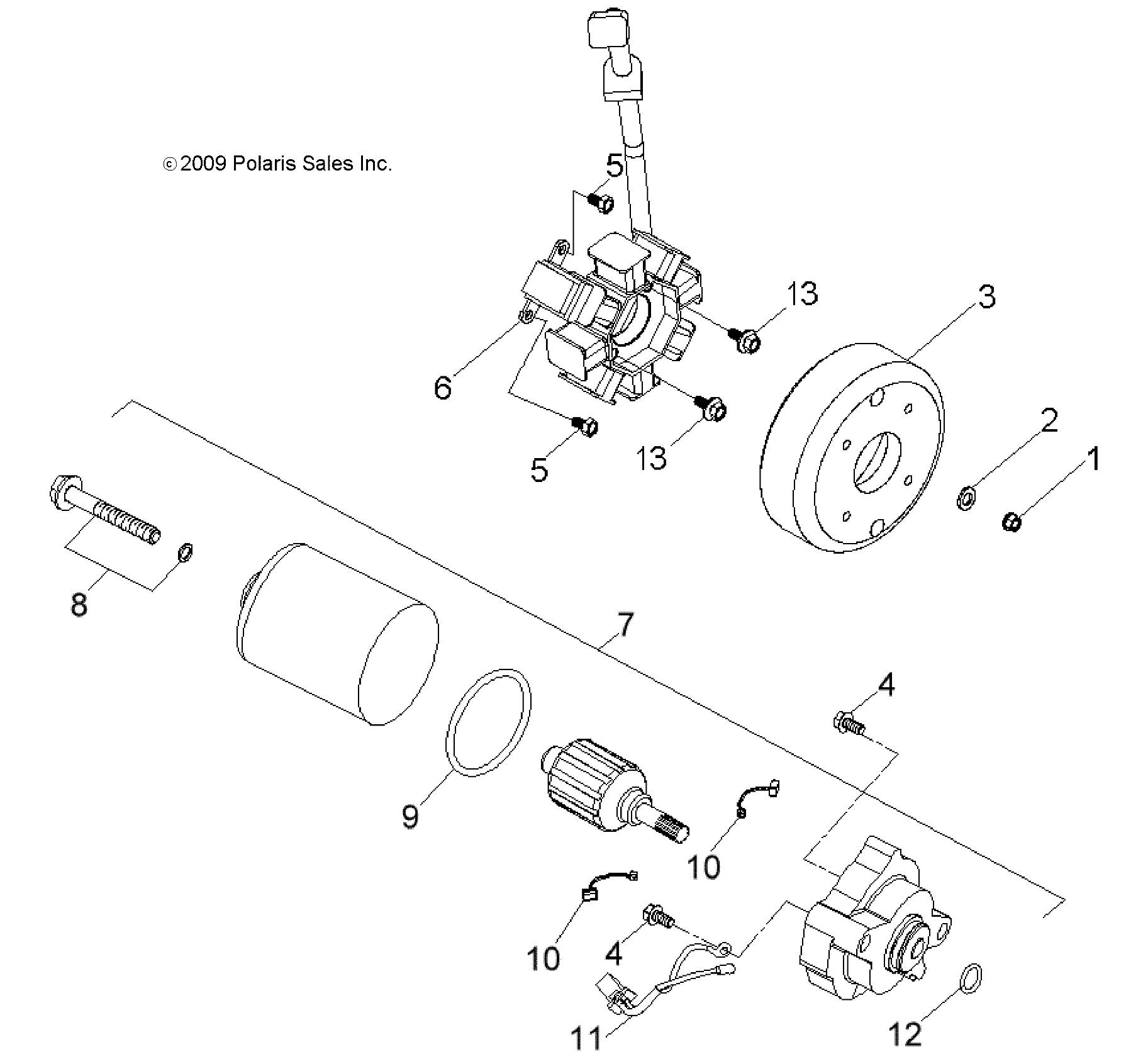 ENGINE, GENERATOR and STARTING MOTOR - A11KA05AB/AD (49ATVGENERATOR10OUT50)