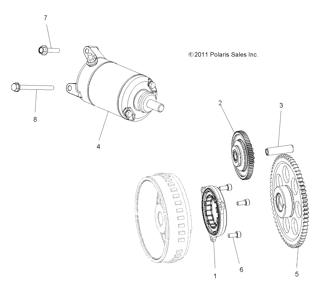 ENGINE, STARTER DRIVE - Z17VJE57AR (49RGRSTARTINGMTR12RZR570)