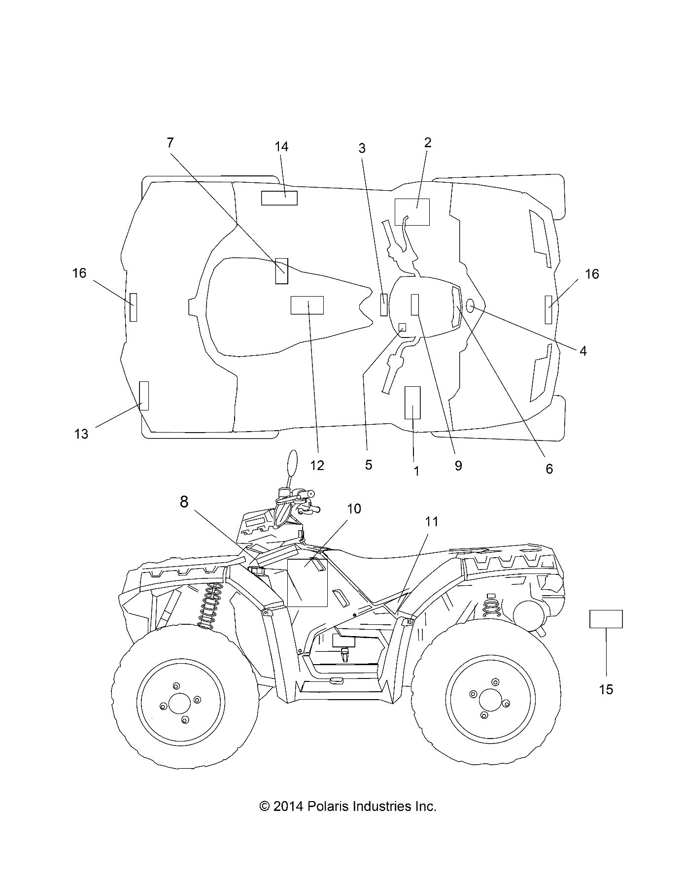 BODY, DECALS - A15SXE95FK (49ATVDECAL15F1EU)