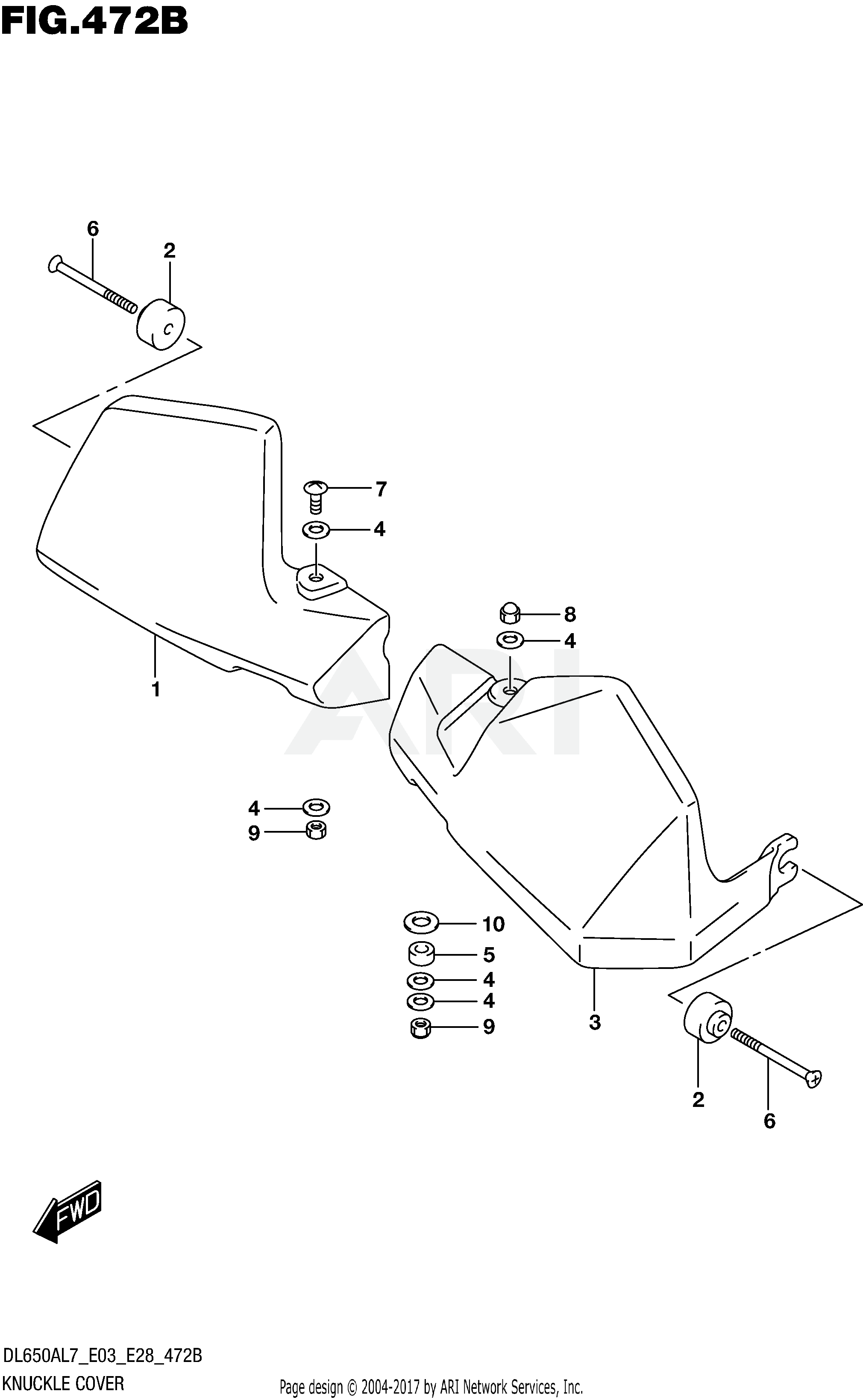 KNUCKLE COVER (DL650XAL7 E28)