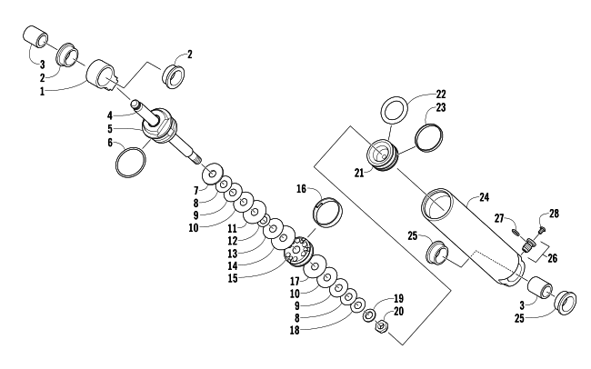 REAR SUSPENSION REAR ARM SHOCK ABSORBER