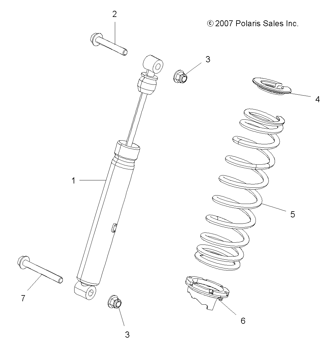 SUSPENSION, SHOCK, REAR - A15SXE95FK (49ATVSHOCKRR7043169)