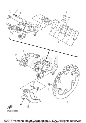 REAR BRAKE CALIPER