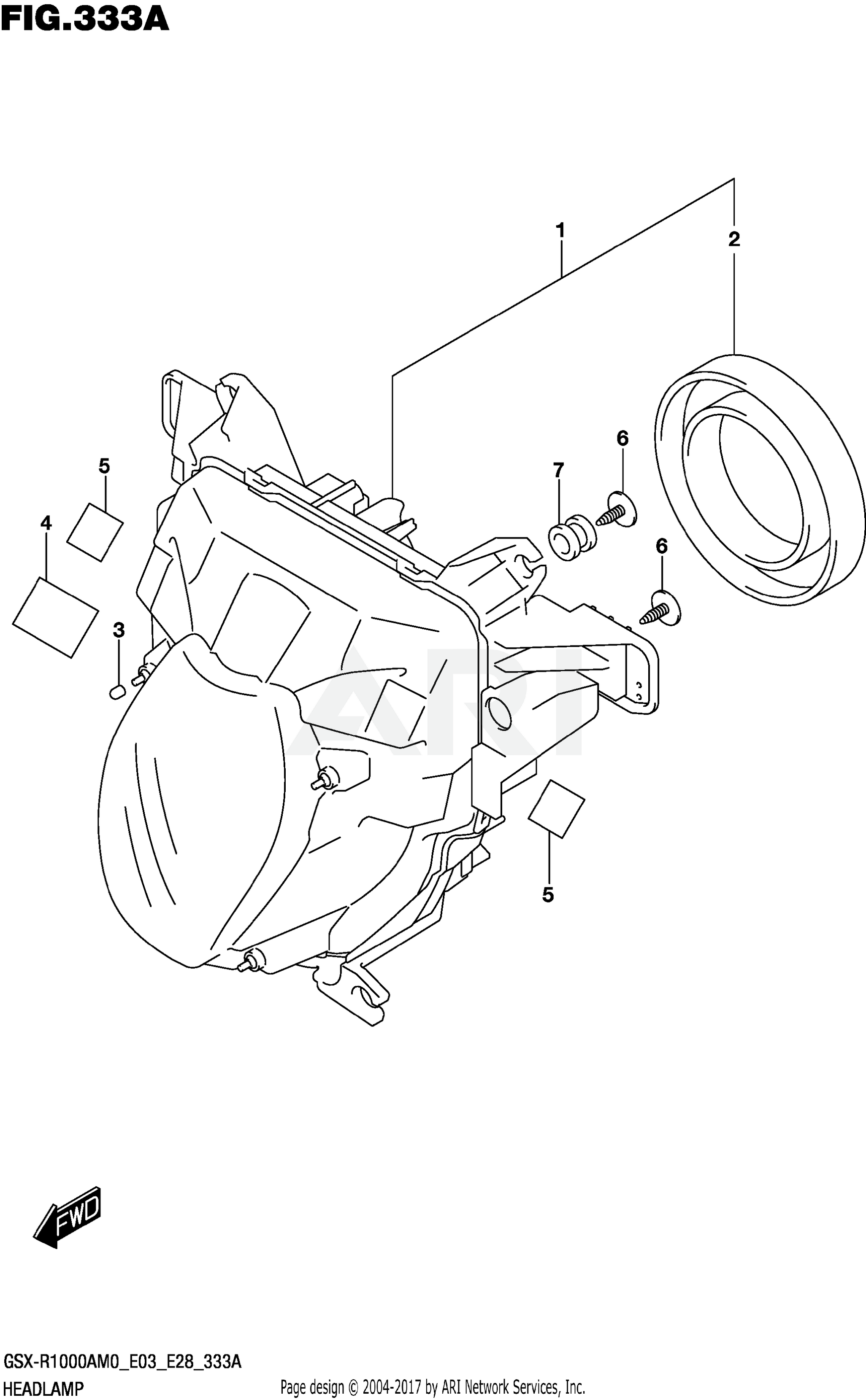 HEADLAMP (GSX-R1000A)