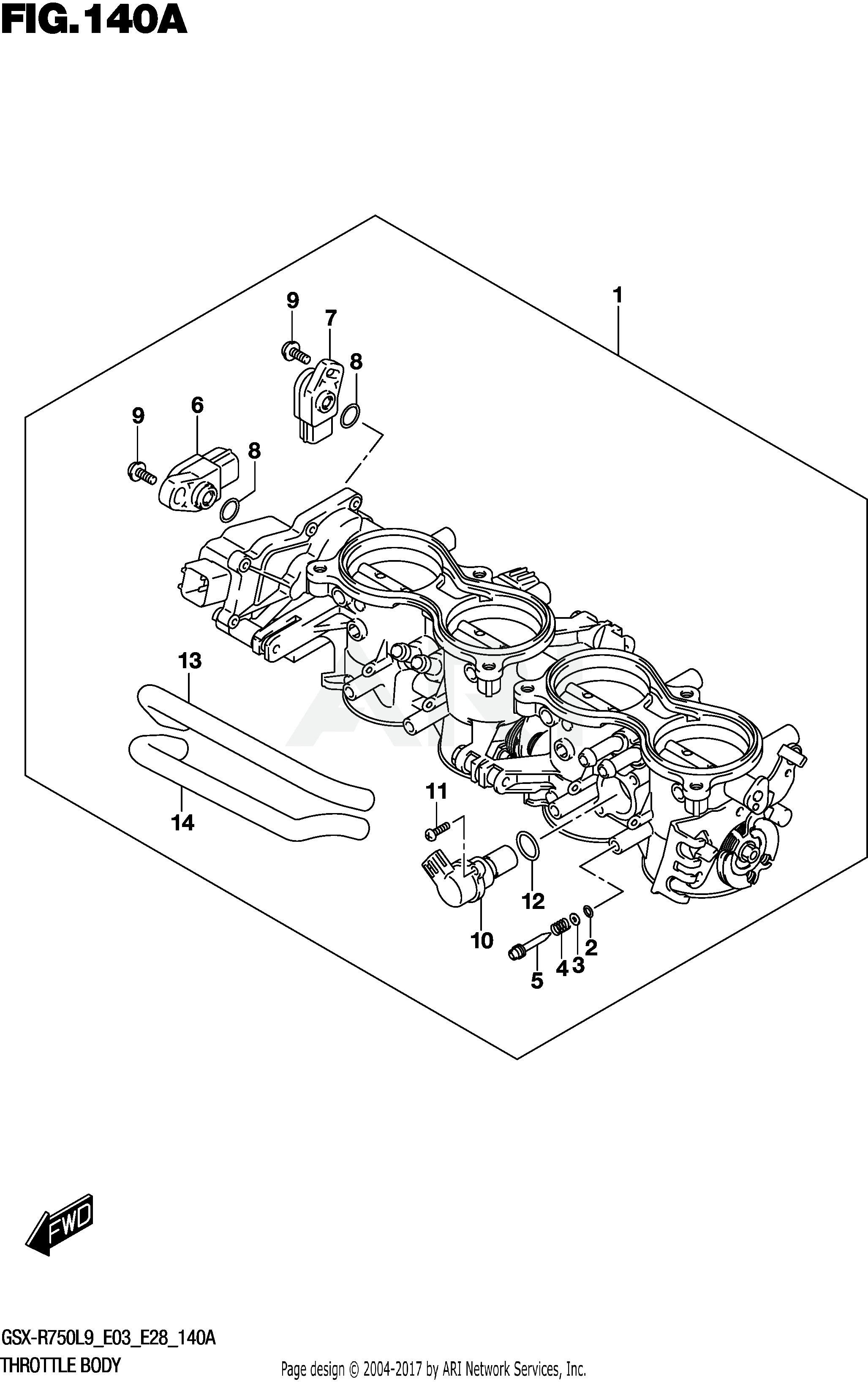 THROTTLE BODY (GSX-R750L9 E03)