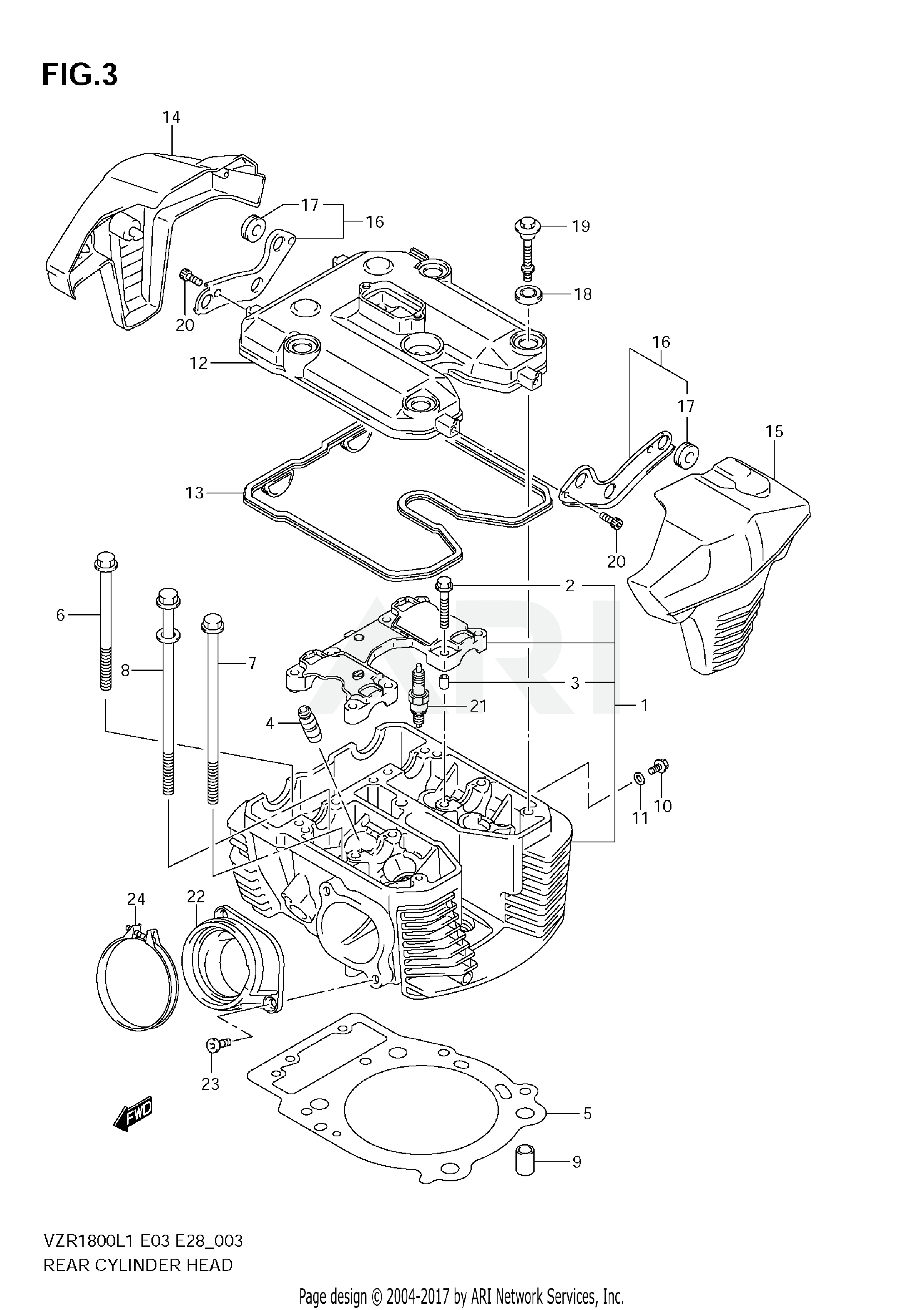 REAR CYLINDER HEAD