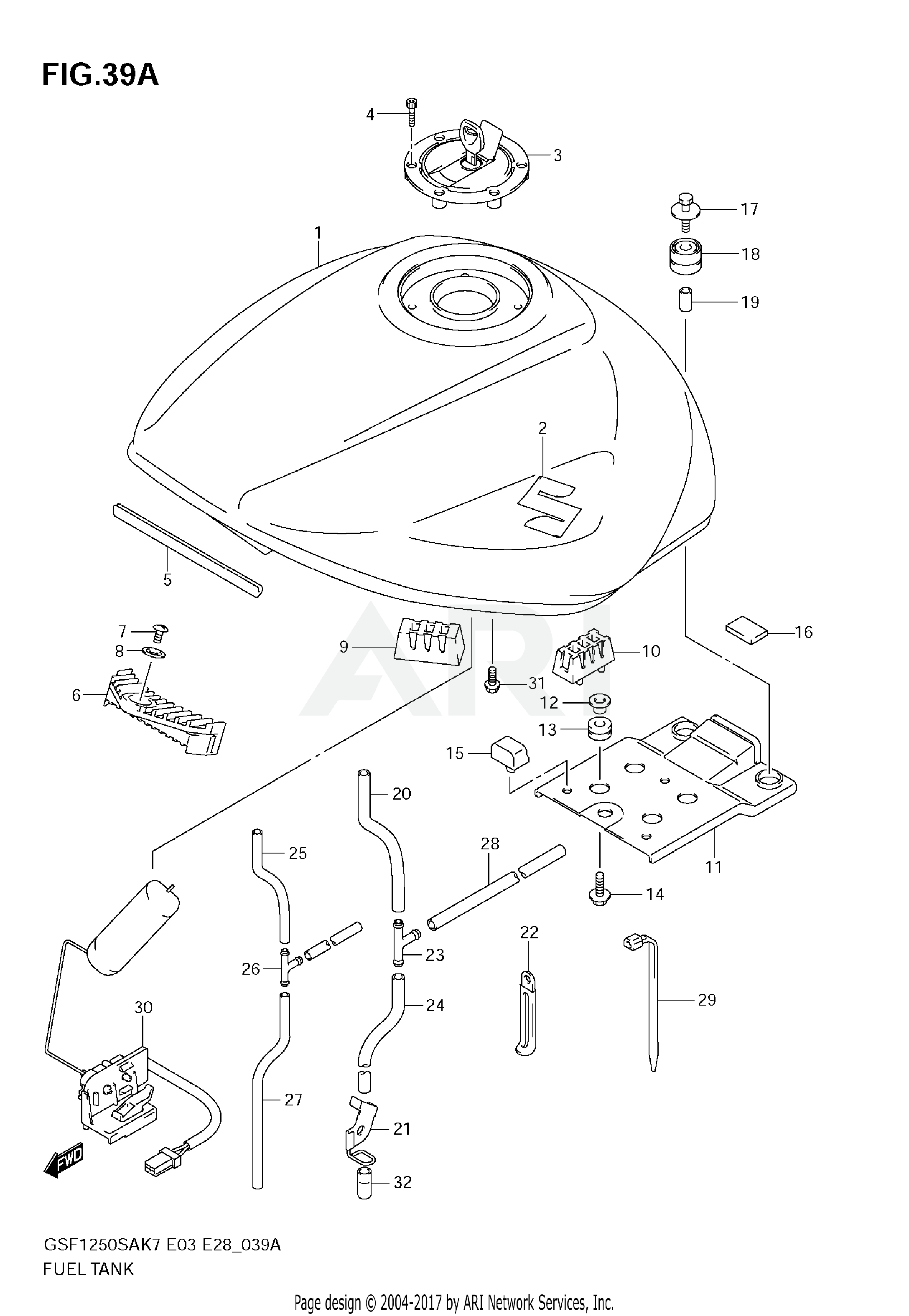 FUEL TANK (MODEL K9)