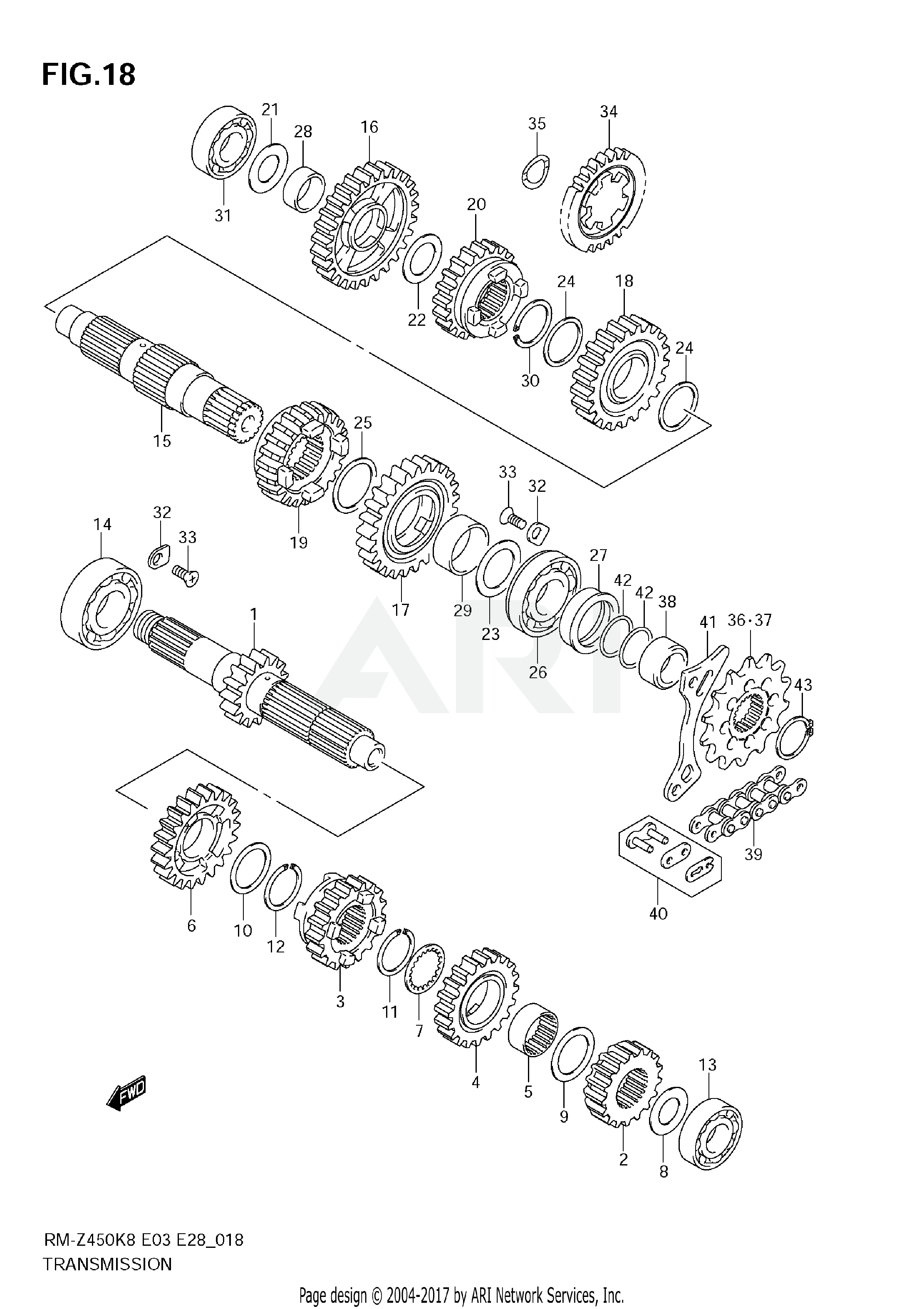 TRANSMISSION (RM-Z450 K8/K9/L0)