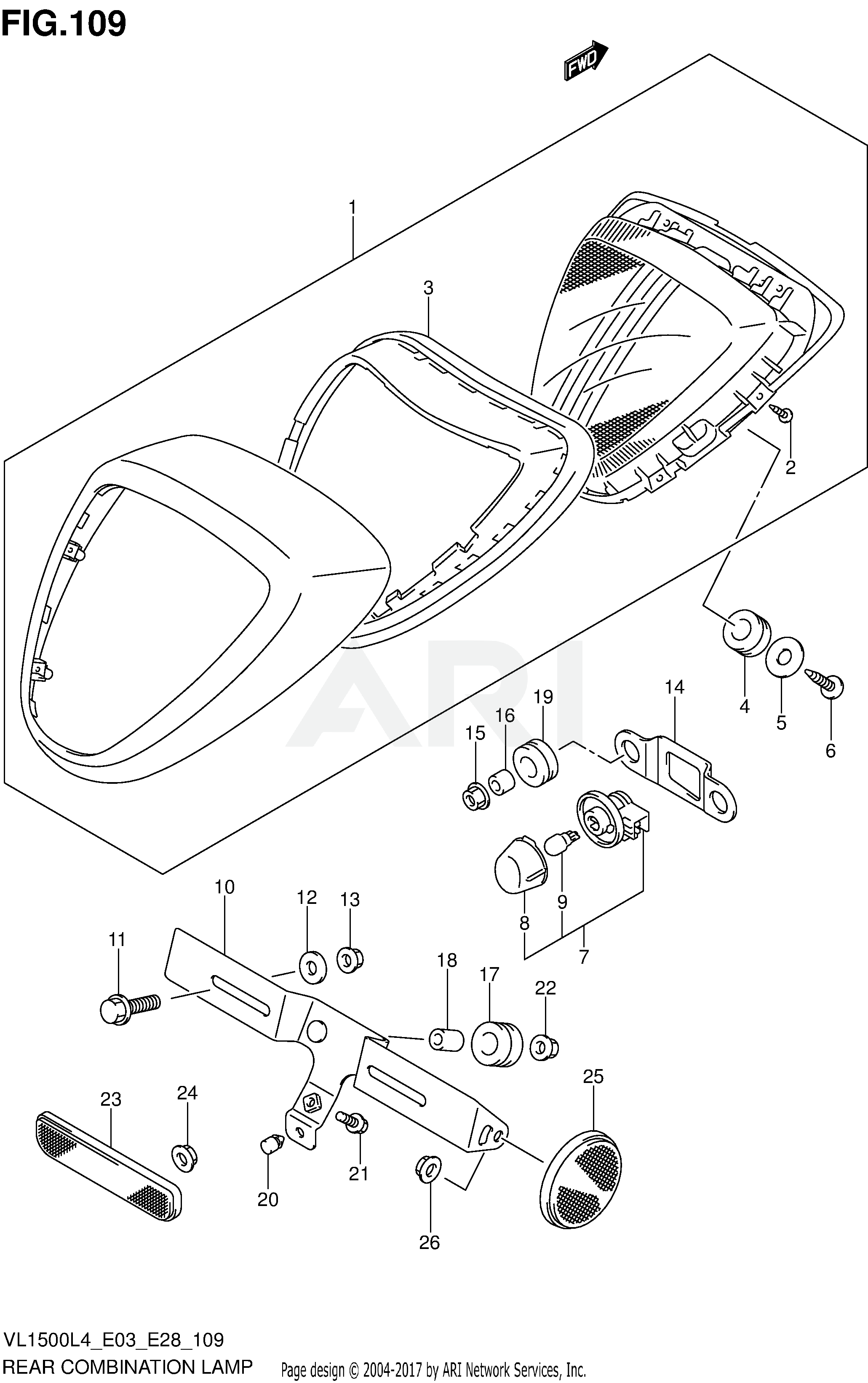 REAR COMBINATION LAMP (VL1500L4 E28)