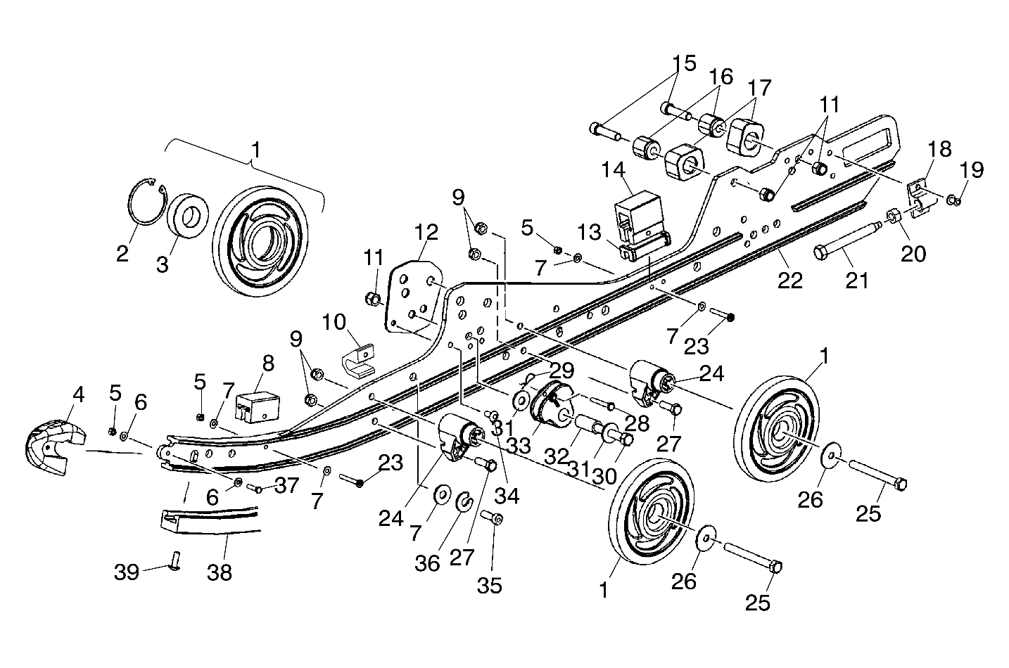 RAIL MOUNTING (SUSPENSION) - S01NX4CS (4961676167B008)