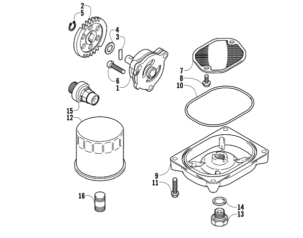 OIL FILTER/PUMP ASSEMBLY