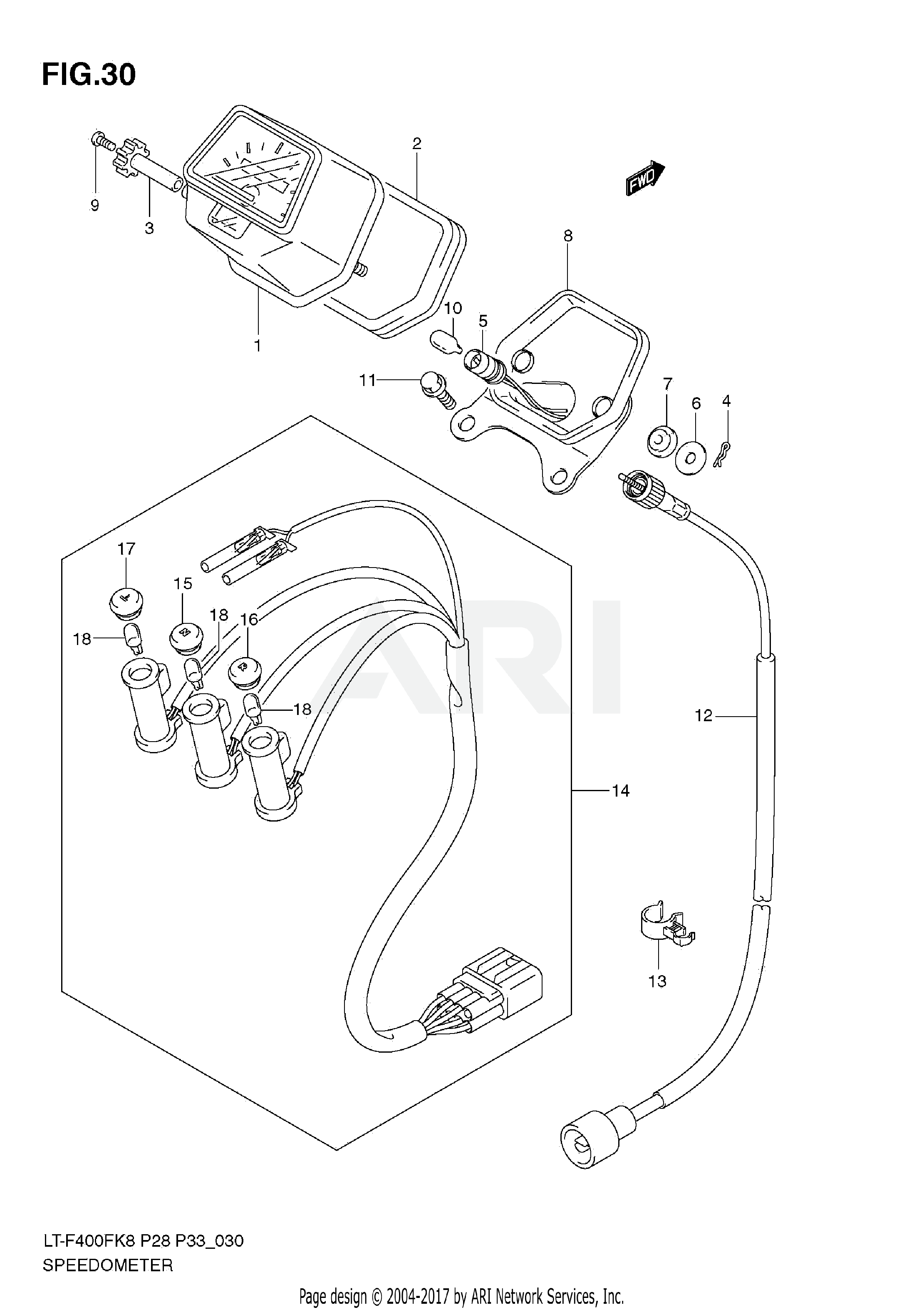 SPEEDOMETER (MODEL K8/K9)