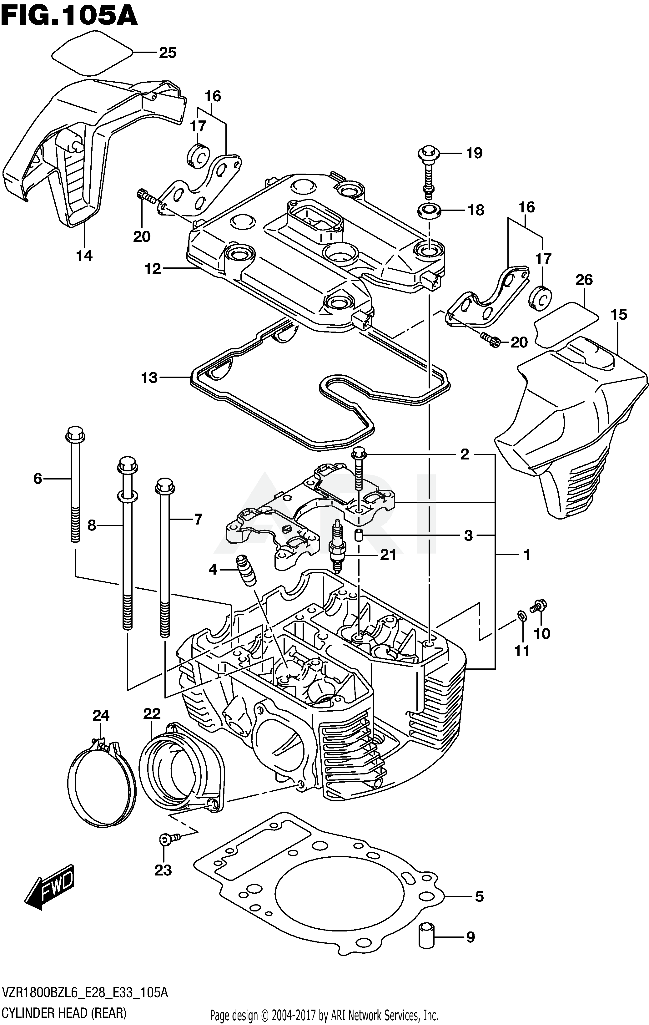 CYLINDER HEAD (REAR)