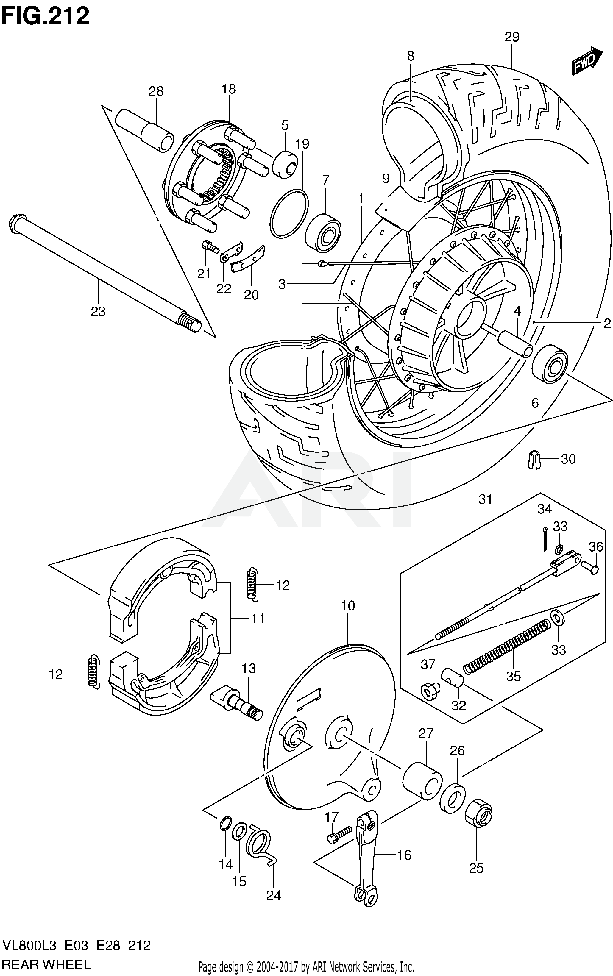 REAR WHEEL (VL800L3 E03)