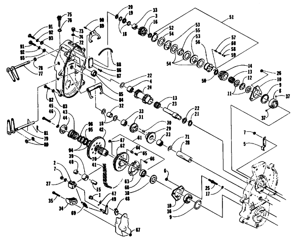 2 SPEED DROPCASE ASSEMBLY